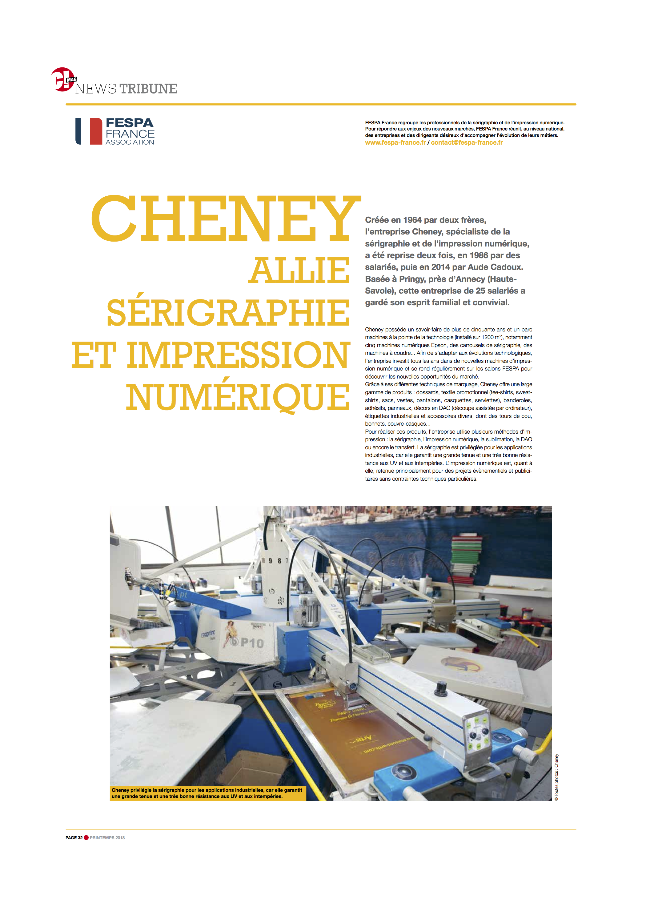 C!magNews_FESPA France Cheney printemps 2018