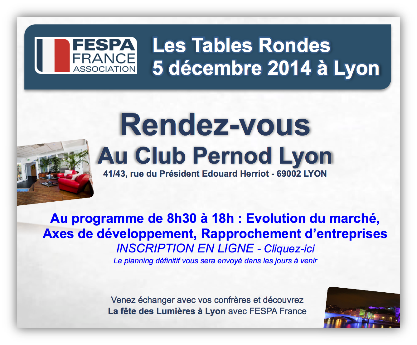 Inscription Tables Rondes FESPA France